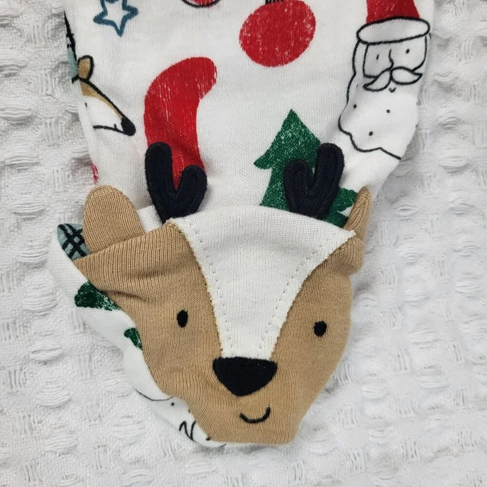 Carters Just One You Christmas Reindeer One Piece Sleeper With Reindeer Hat 9 Mo